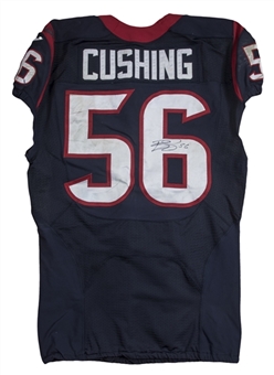 2013 Brian Cushing Game Used & Signed Houston Texans Home Jersey Used on 10/13/2013 (NFL-PSA/DNA)